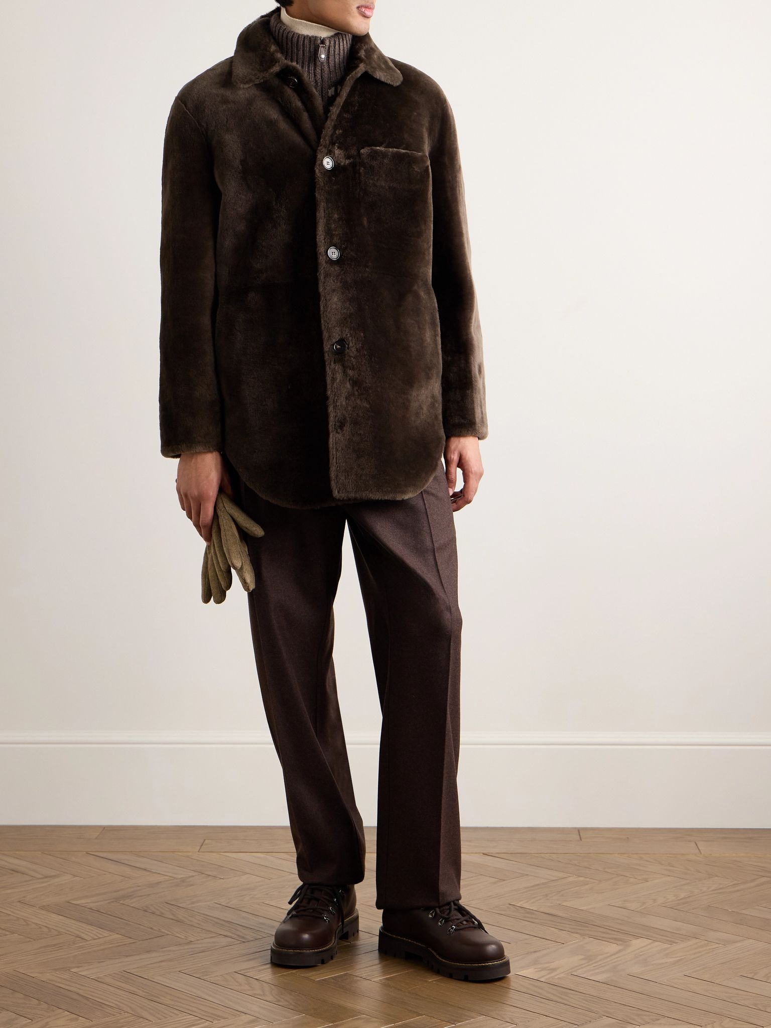 Aldo Shearling Jacket Brown - 2