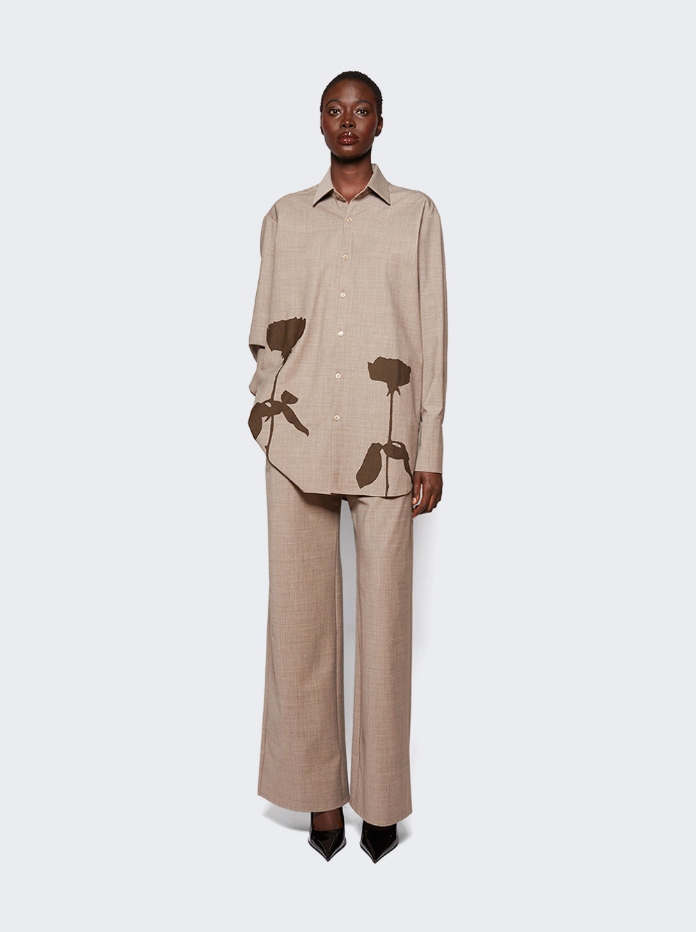 Go To Flower Shirt Beige - 2