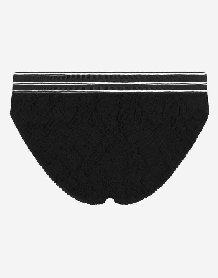 Lace briefs with branded elastic - 4
