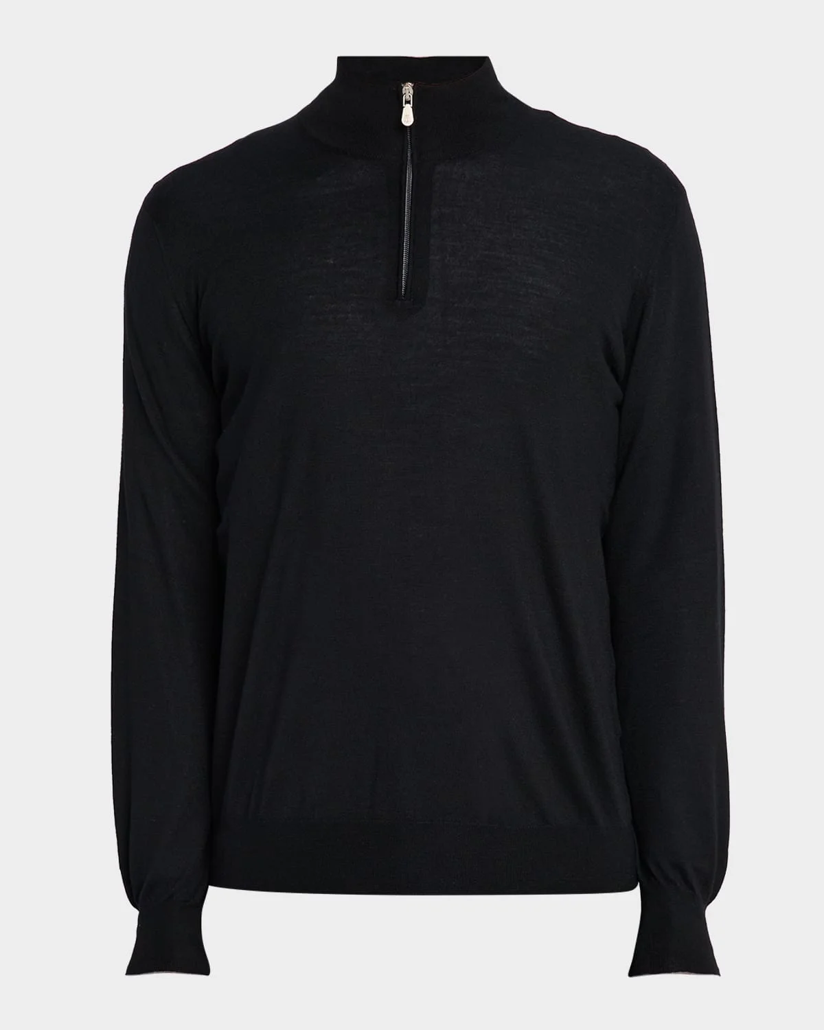 Men's Wool-Cashmere Half Zip Pullover Sweater - 1