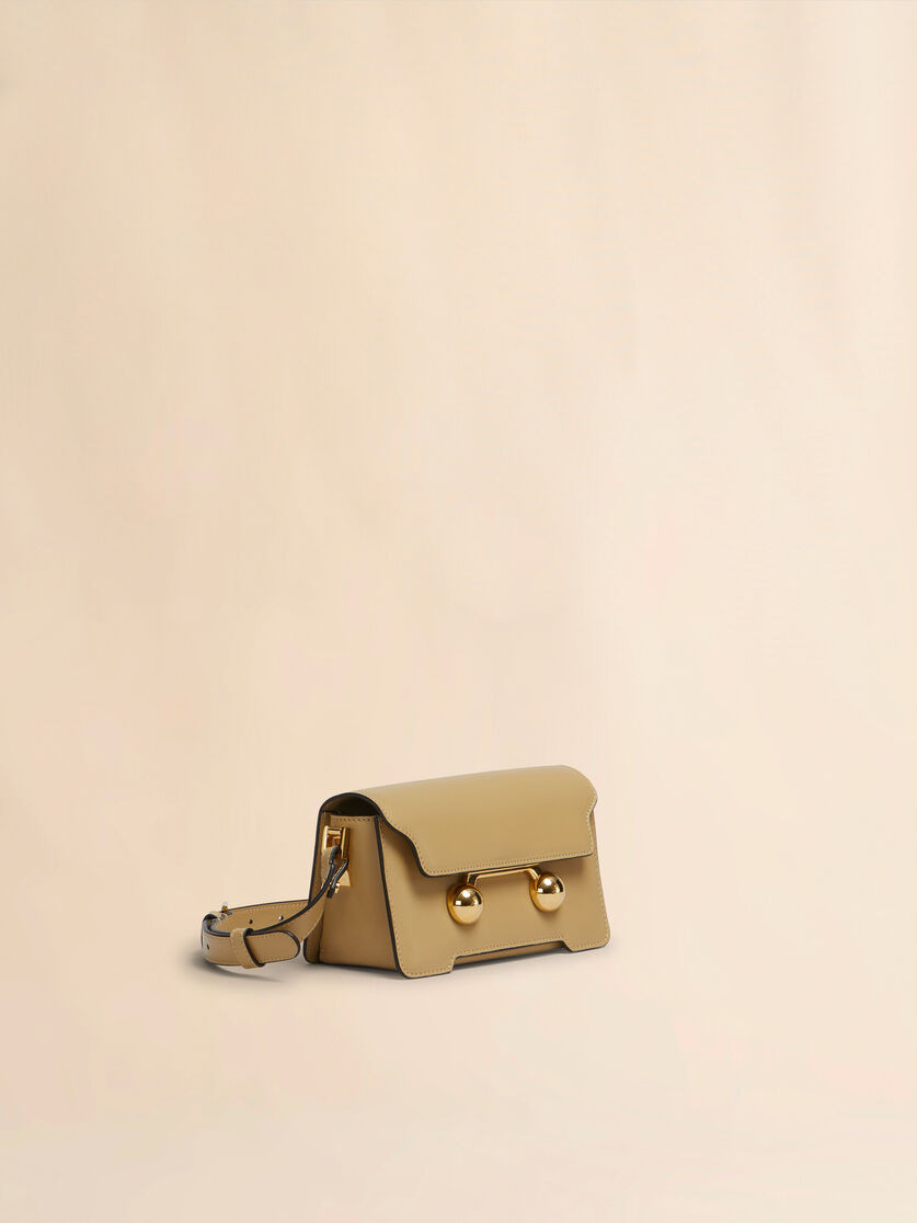 CAMEL LEATHER TRUNKAROO MINI SHOULDER BAG - 5