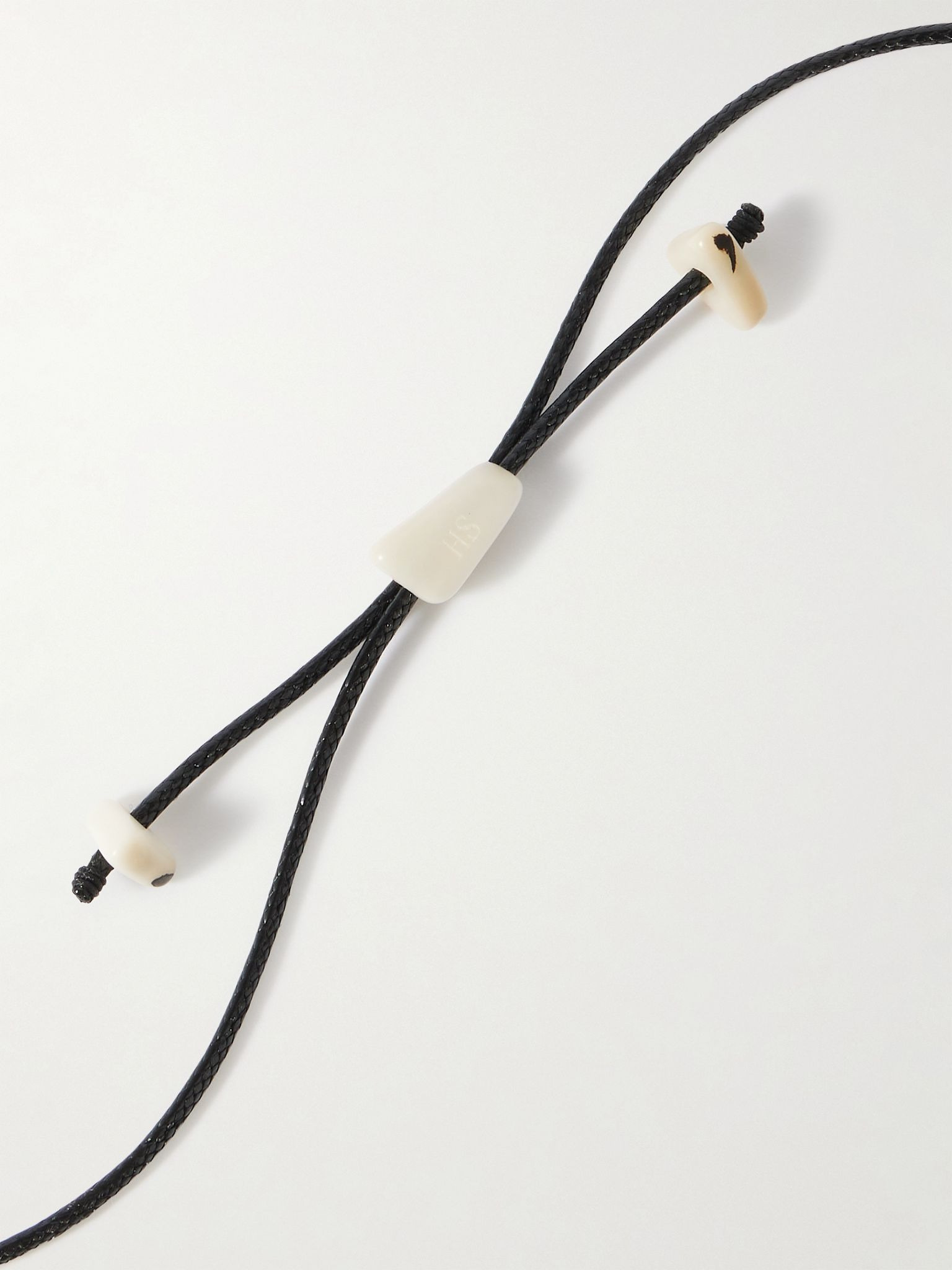 The Pendant tagua and leather necklace Ivory - 3