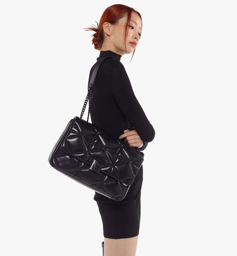 Travia Shoulder Bag in Cloud Quilted Leather 6