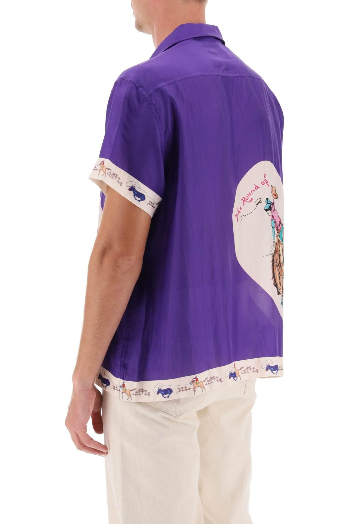 ROUND UP BOWLING SHIRT WITH GRAPHIC MOTIF - 4