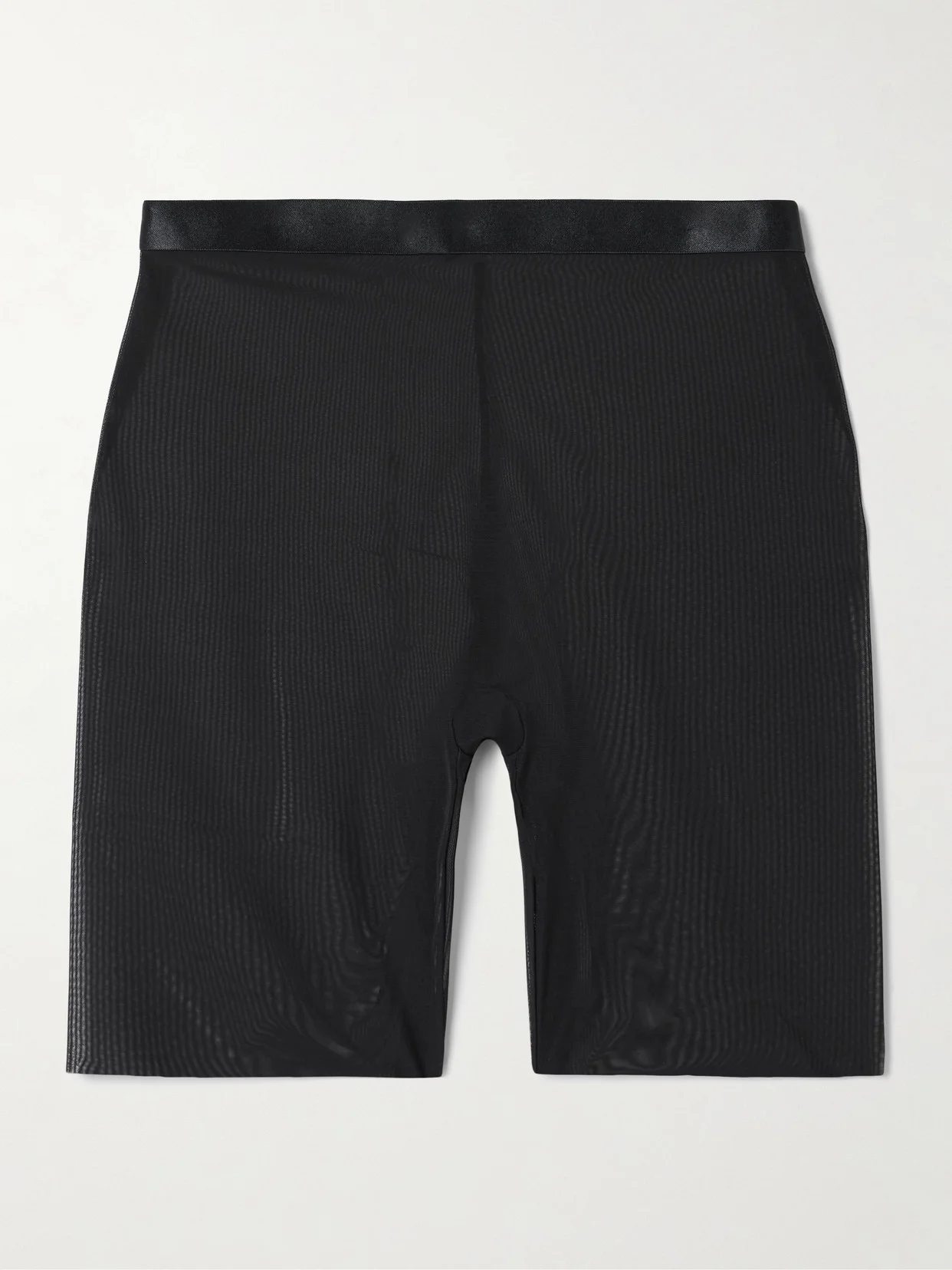 Spanxsmooth Ribbed Stretch-mesh Shorts - 1
