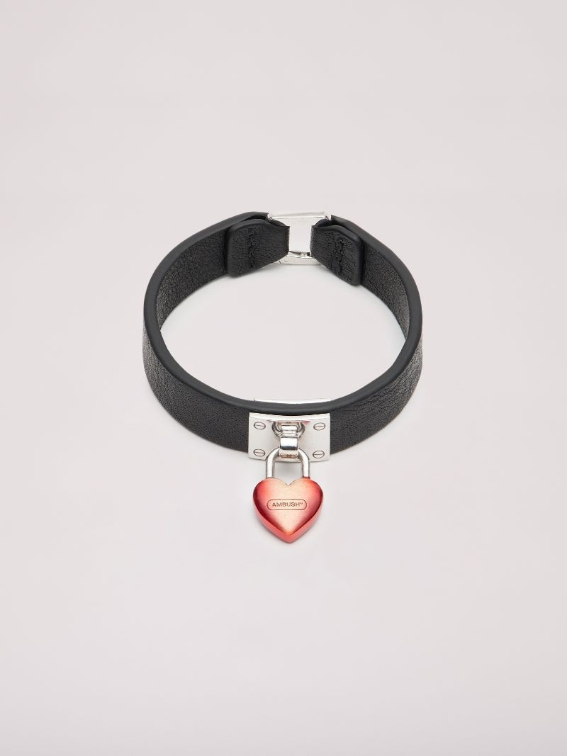 FIRE HEART LEATHER BRACELET - 3