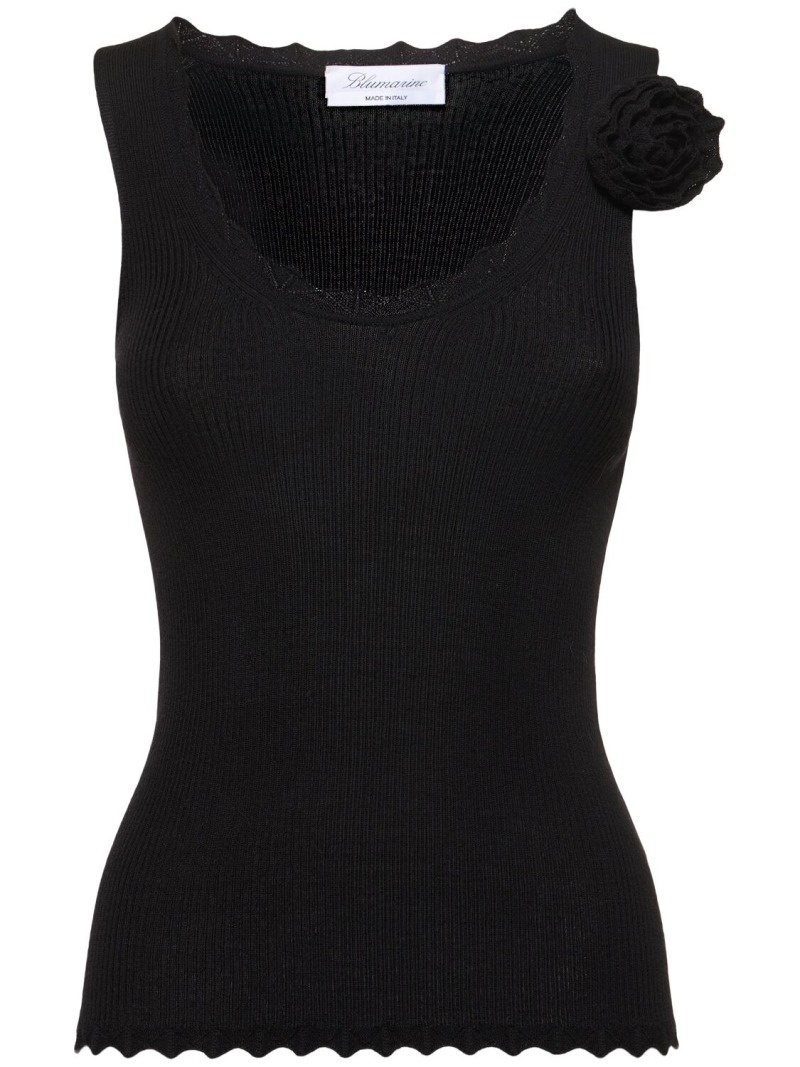 Rib knit tank top - 1