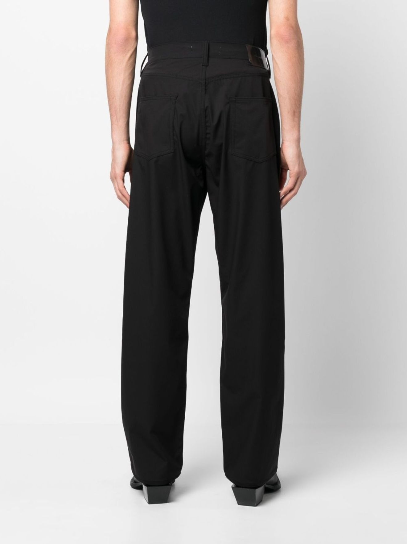 logo-patch tapered-leg trousers - 4