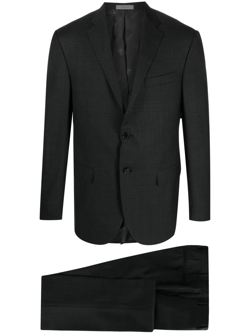 single-breasted wool suit - 1