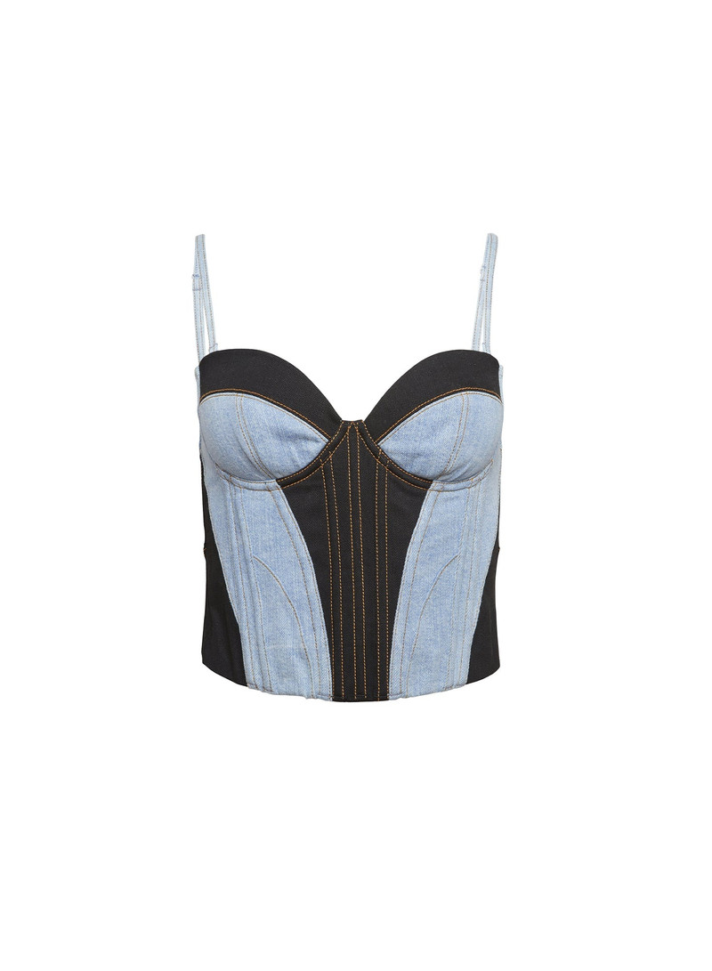 두 톤 데님 Bustier 1