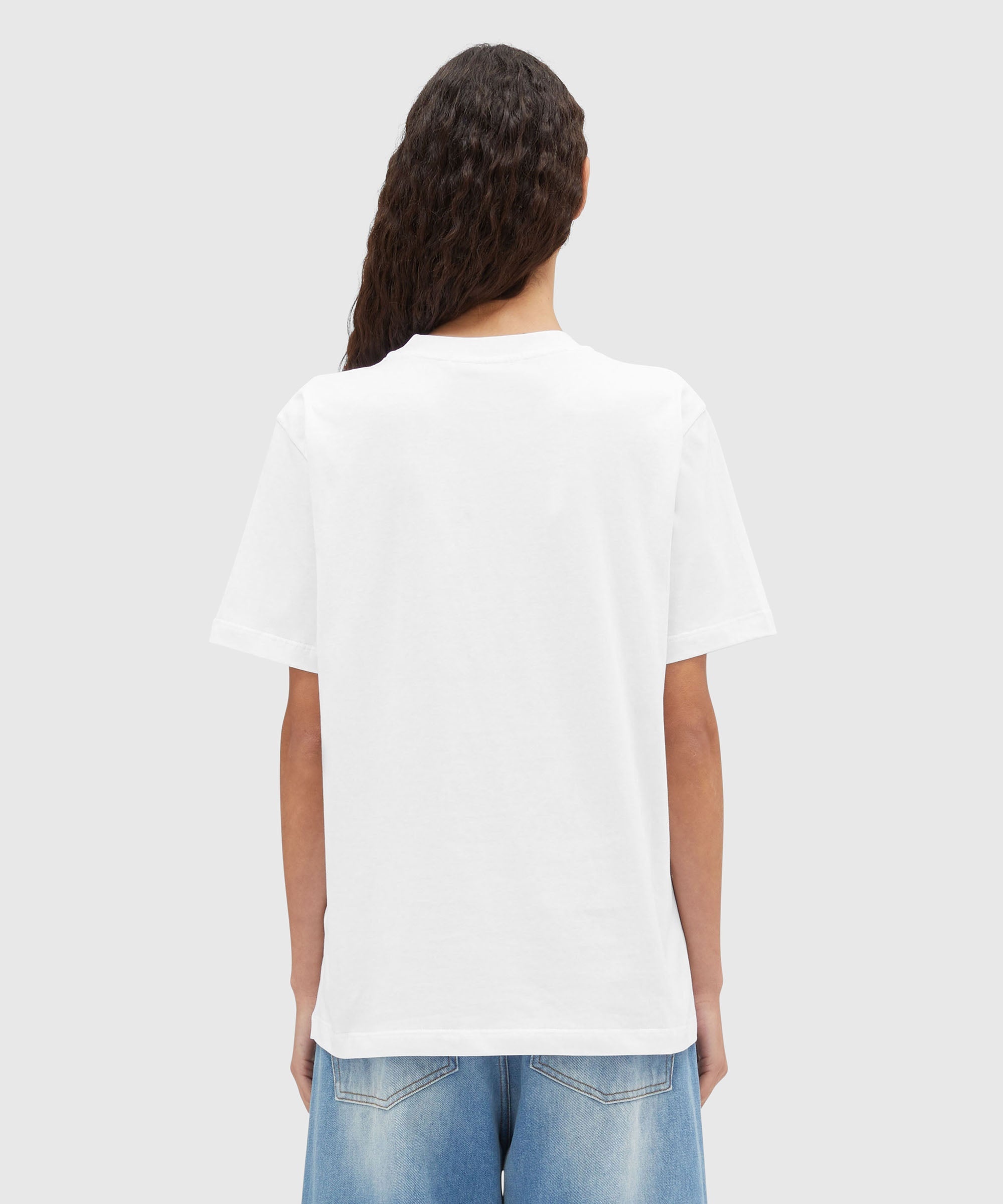 Round neck cotton T-shirt with embroidered logo - 3