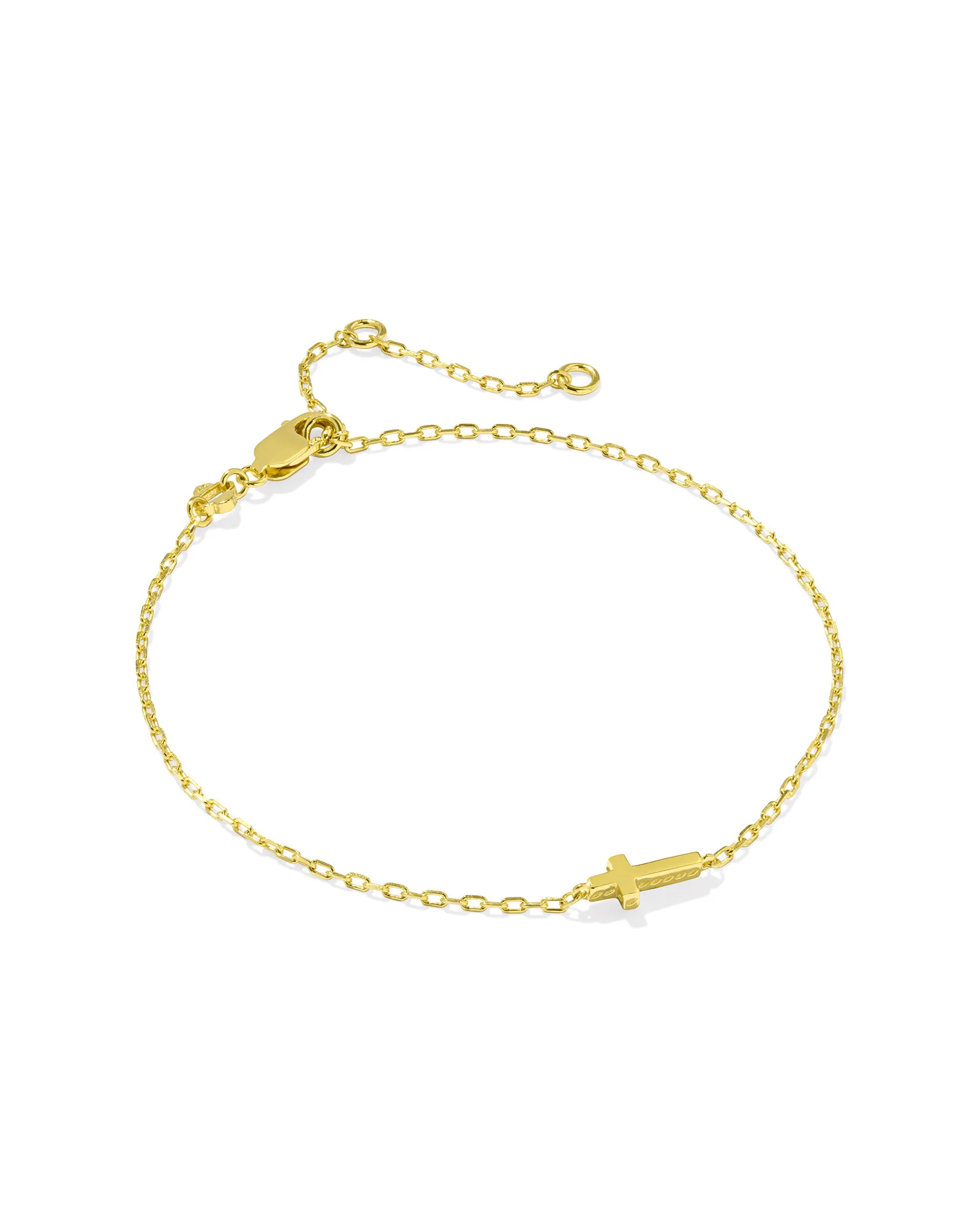 Cross Inline Bracelet in 18k Gold Vermeil - 1