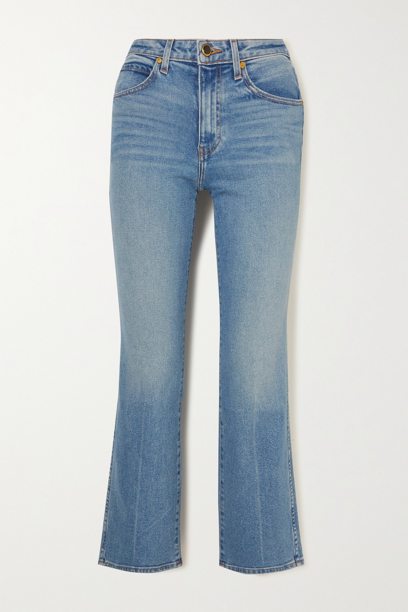 Vivian cropped high-rise bootcut jeans - 1