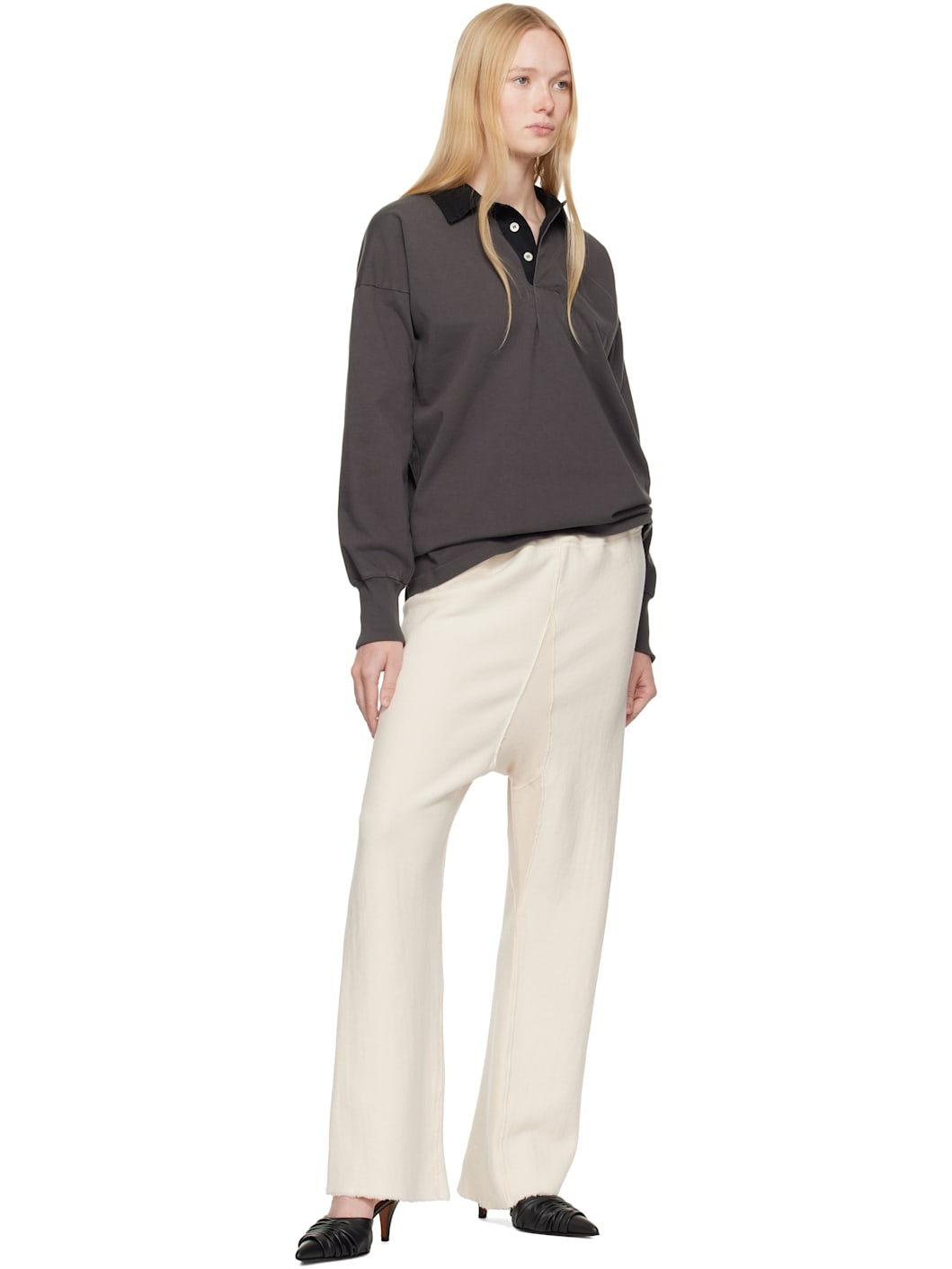 Beige Jersey Lounge Pants - 4
