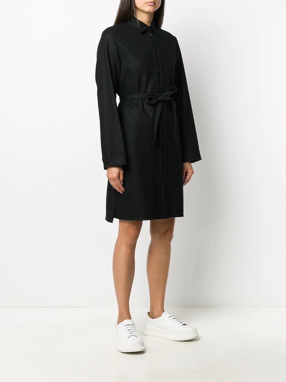 tied waist shirt dress - 3