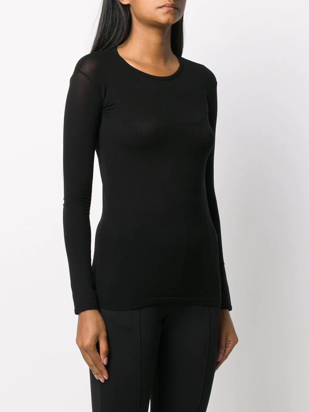 long-sleeved round-neck T-shirt - 3