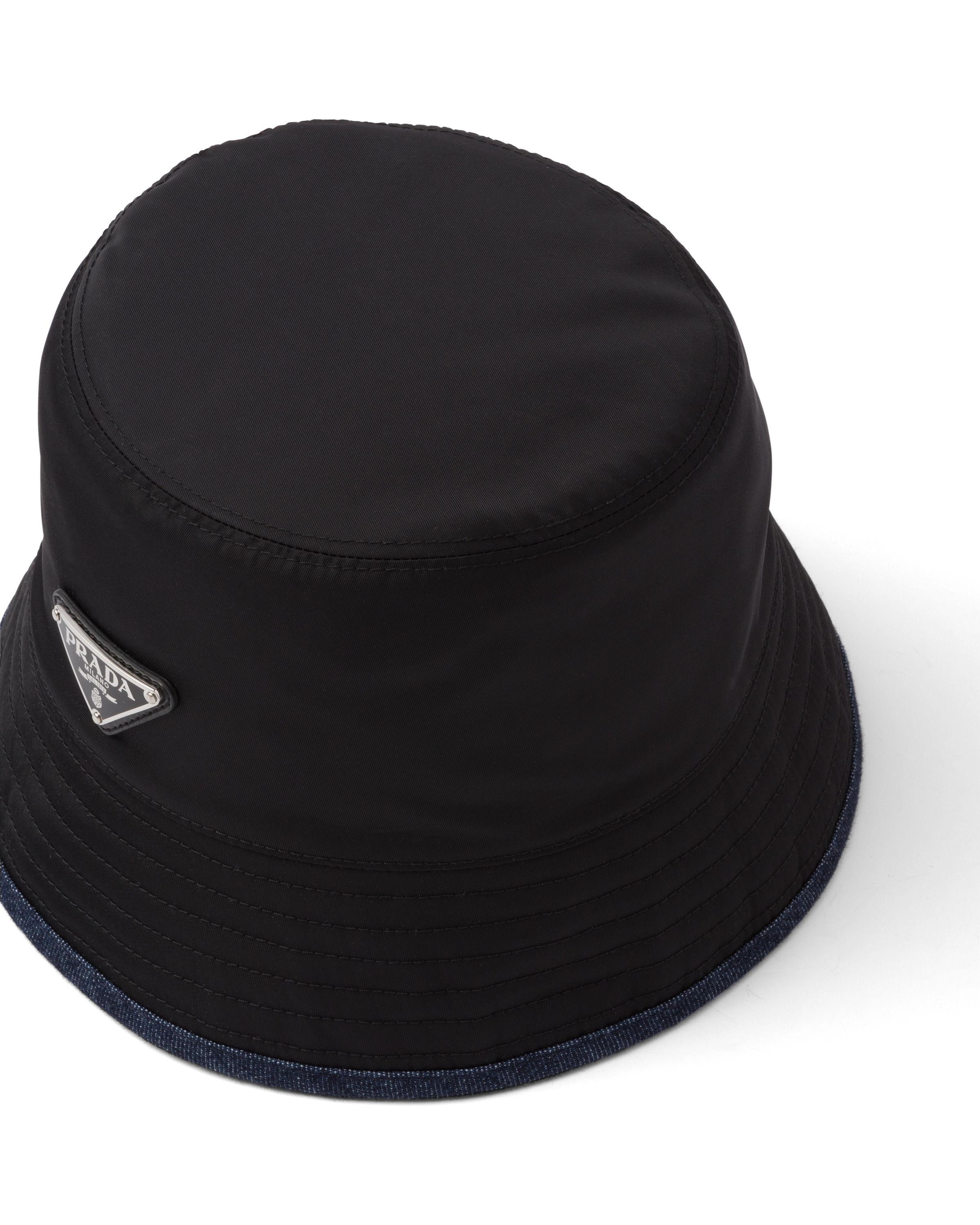 Re-Nylon and denim bucket hat - 4