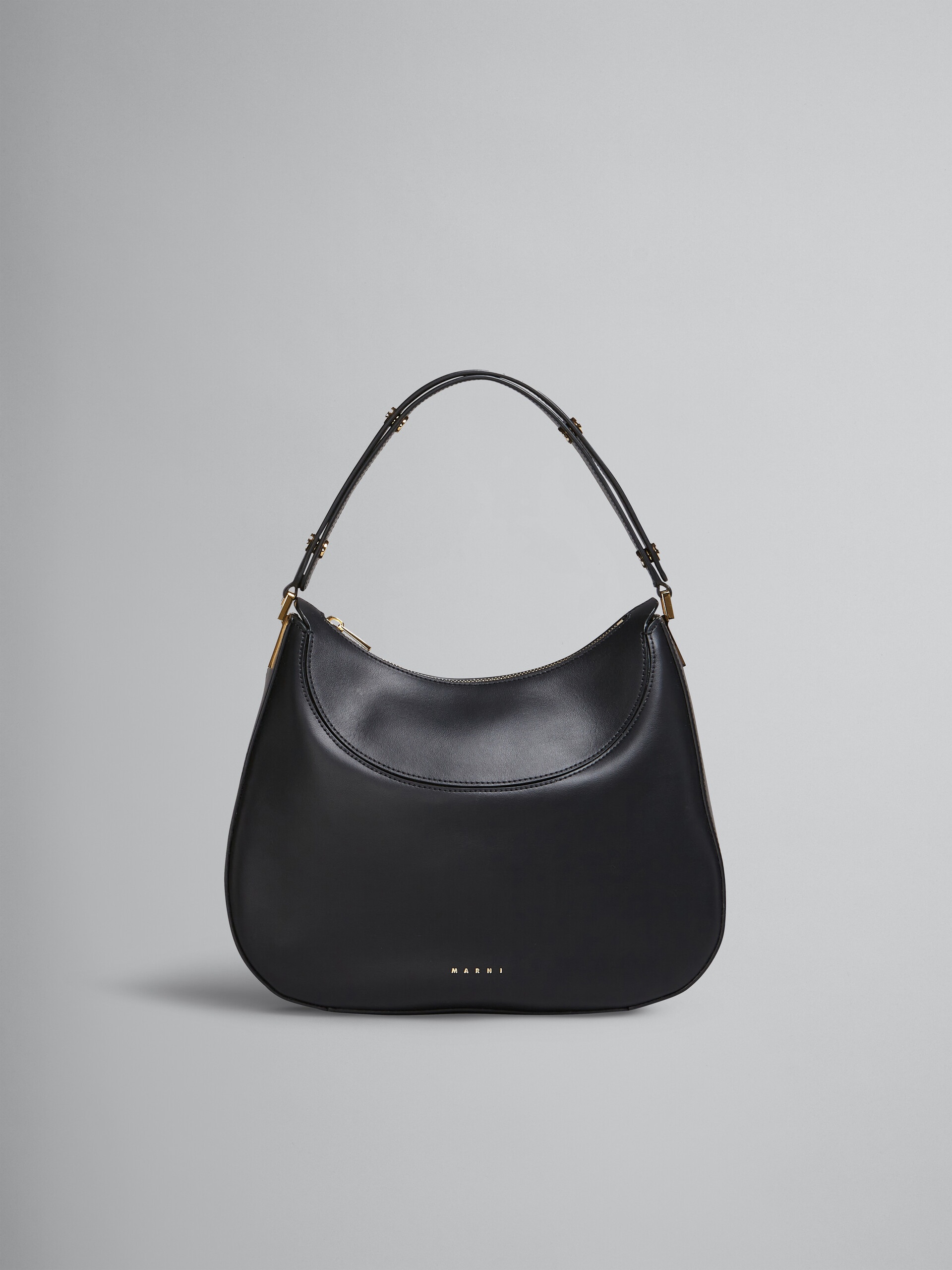 MILANO LARGE BAG IN BLACK LEATHER - 1