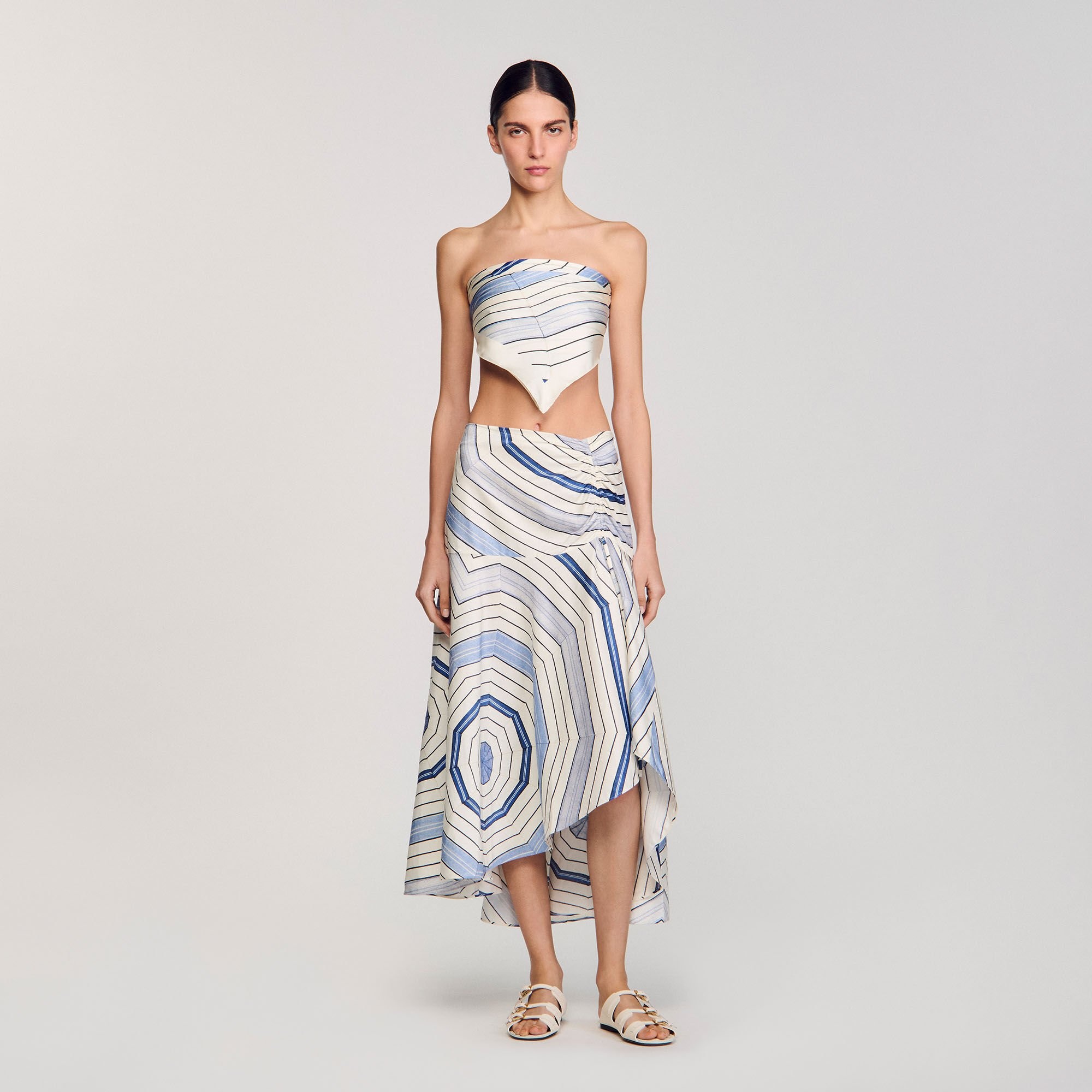 SPIRAL-MOTIF MAXI SKIRT - 1