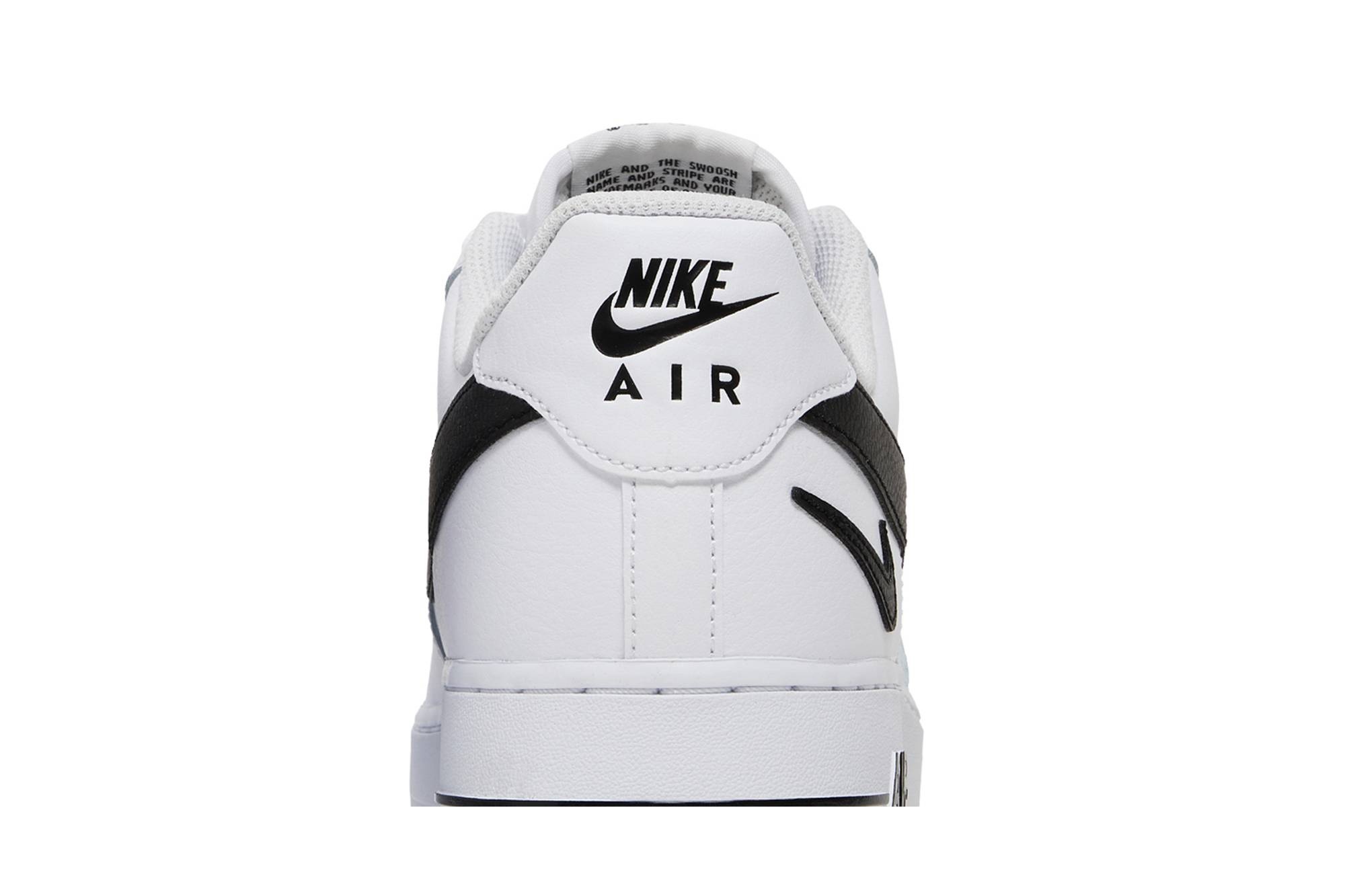 Air Force 1 '07 'Cut Out Swoosh - White Black' - 7
