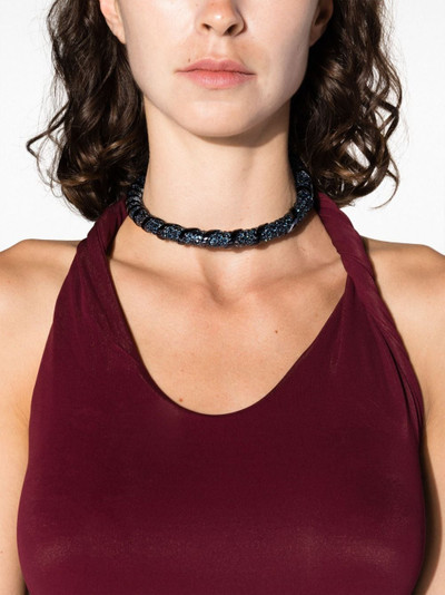 Lanvin Melodie rhinestone-embellished choker necklace outlook