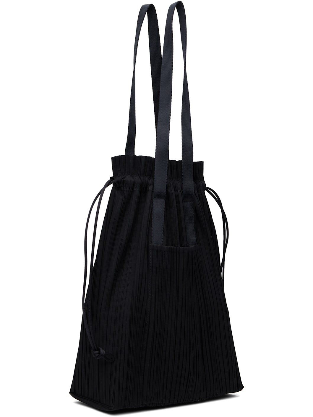 Black Pleats Tote - 3