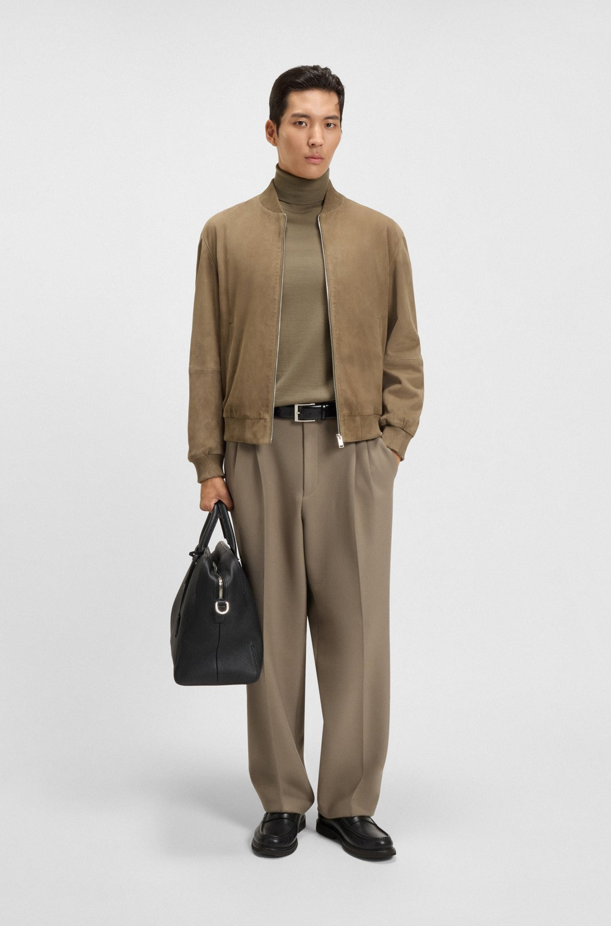 REGULAR-FIT ROLL-NECK SWEATER IN MERCERIZED VIRGIN WOOL - 4