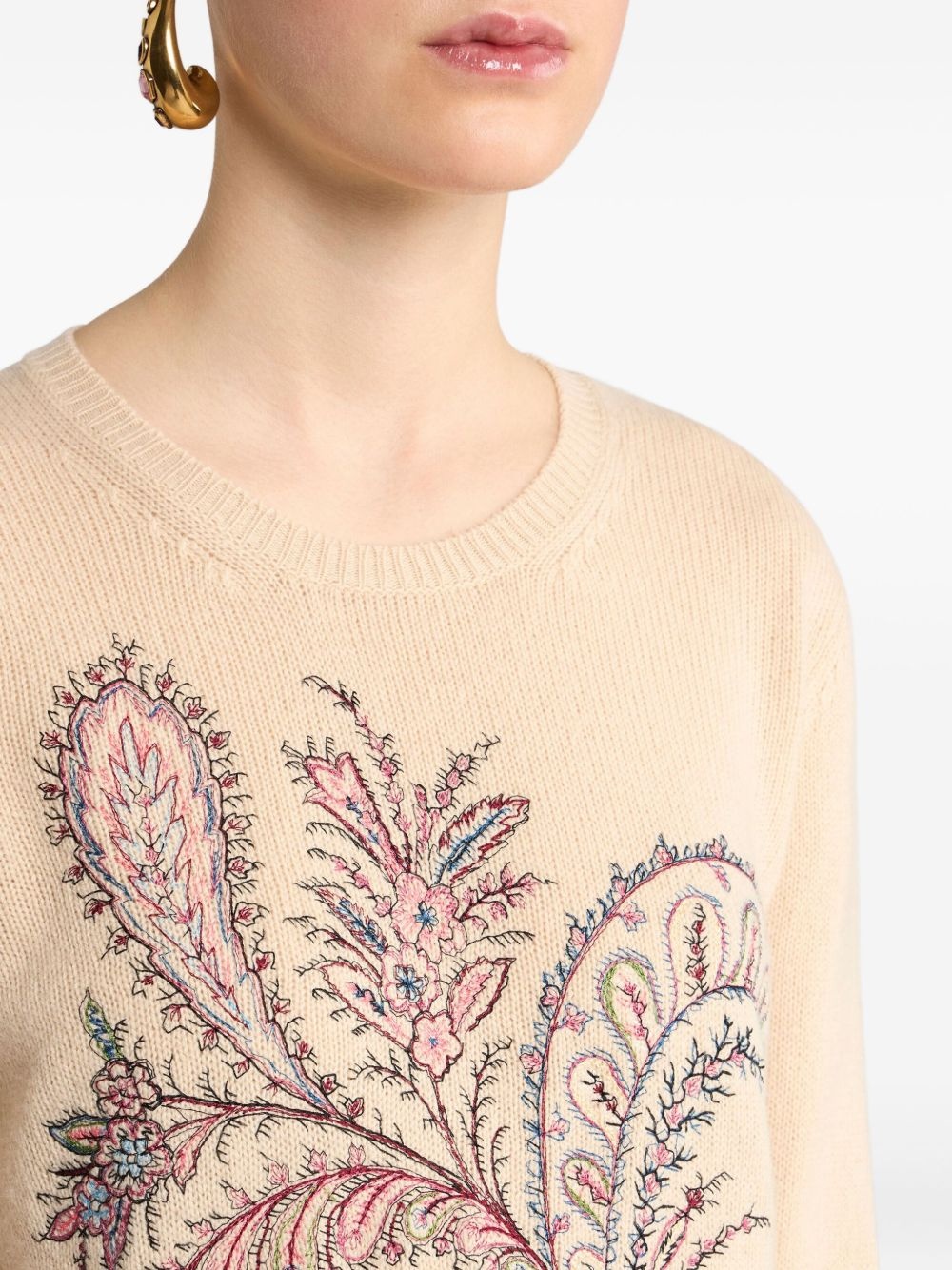 paisley-jacquard sweater - 4