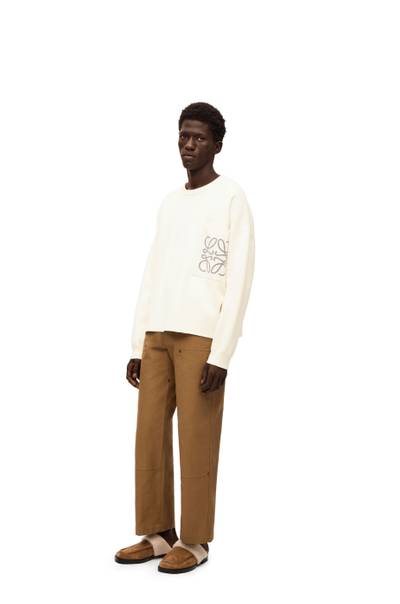 Loewe Anagram pocket sweater in cotton and viscose outlook