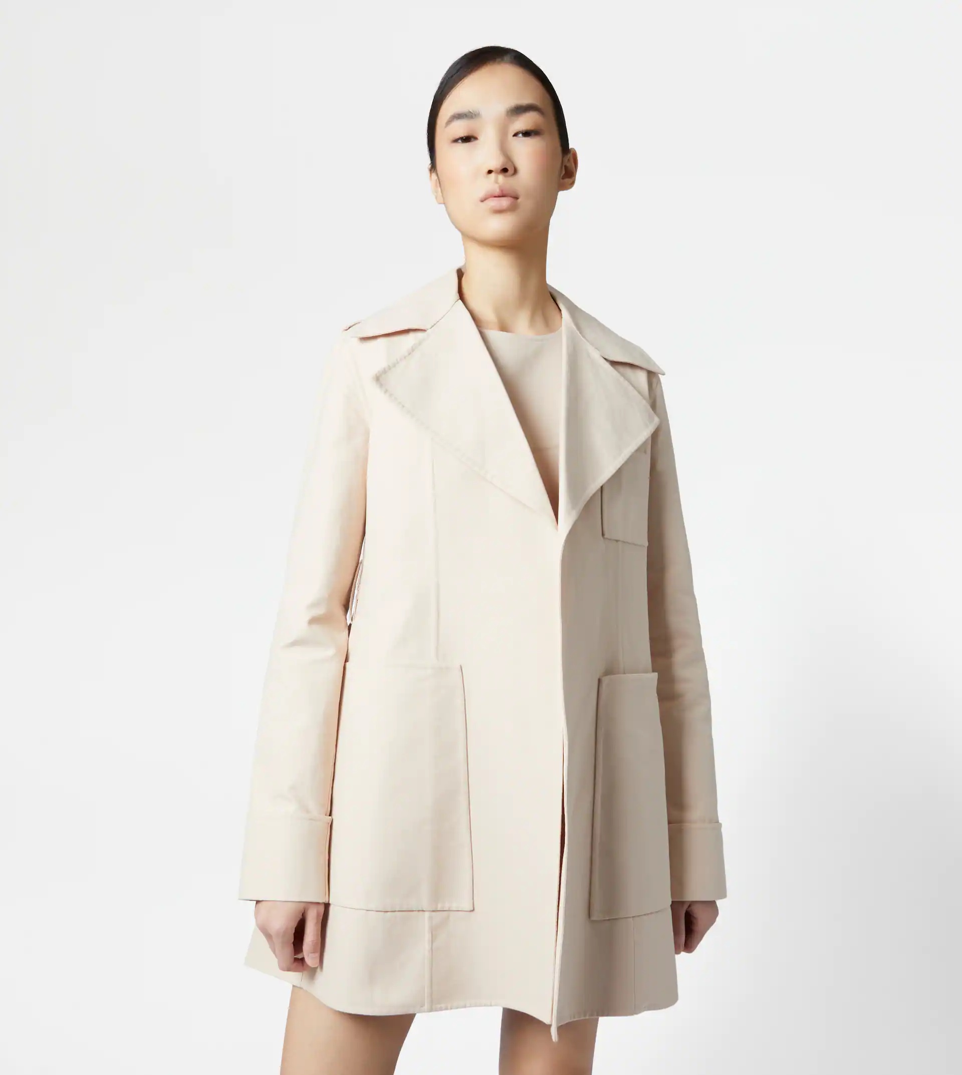 TRENCH COAT IN COTTON - BEIGE - 7