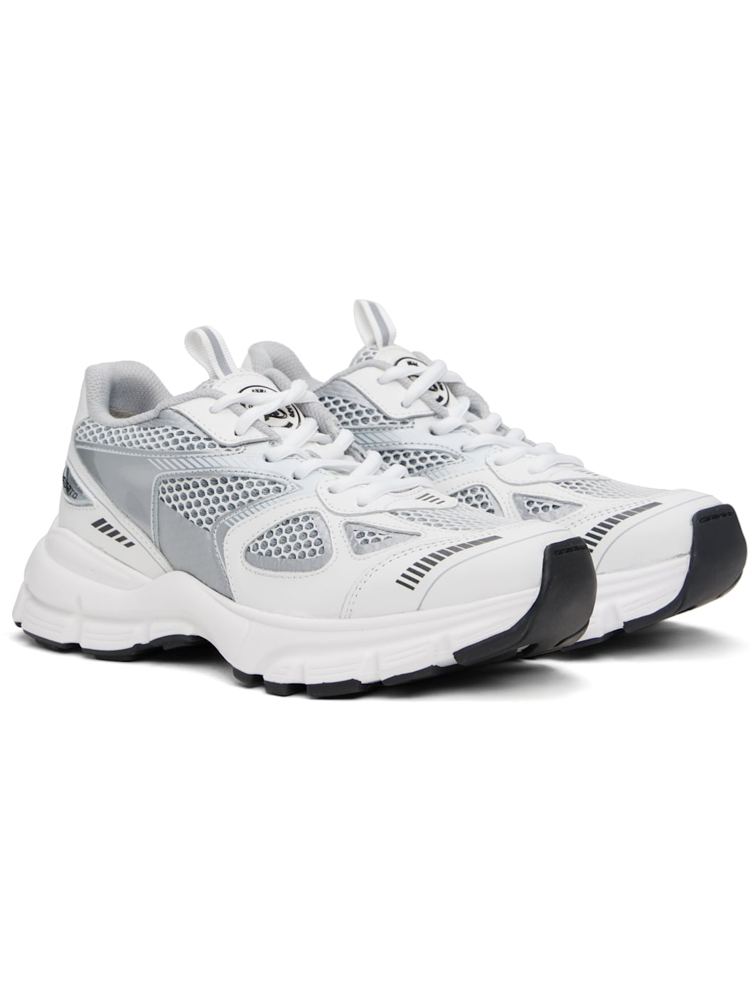 White & Silver Marathon Runner Sneakers - 4