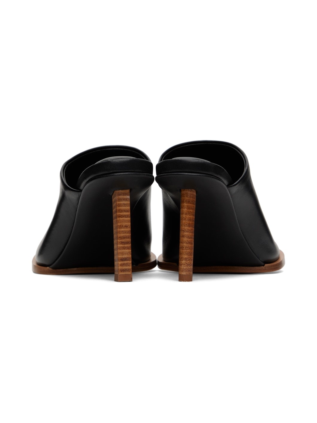 Black 'Les mules rond carré' Heeled Sandals - 2