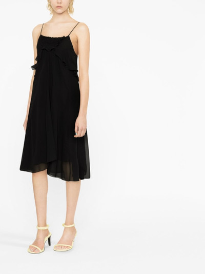 Isabel Marant ruffle-trim silk dress outlook