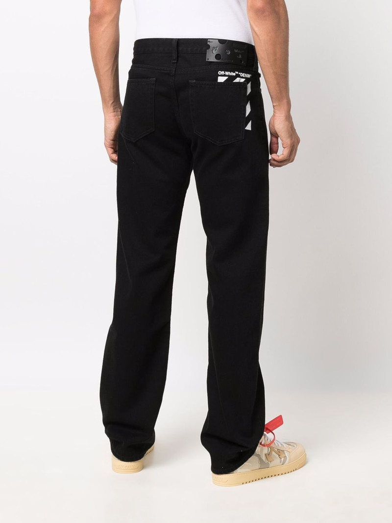 diagonals print straight-leg jeans 4