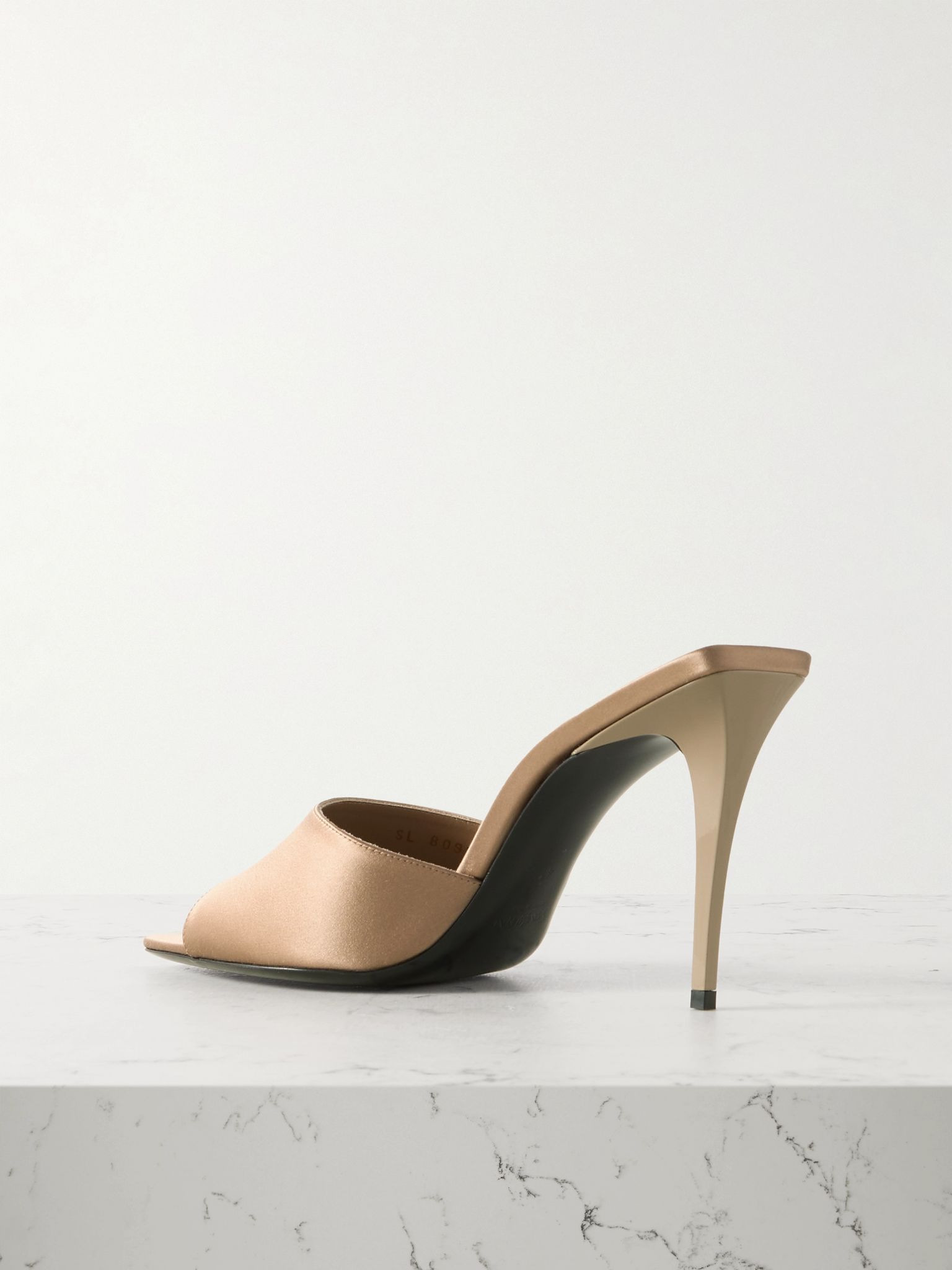 Romy satin mules Beige - 3