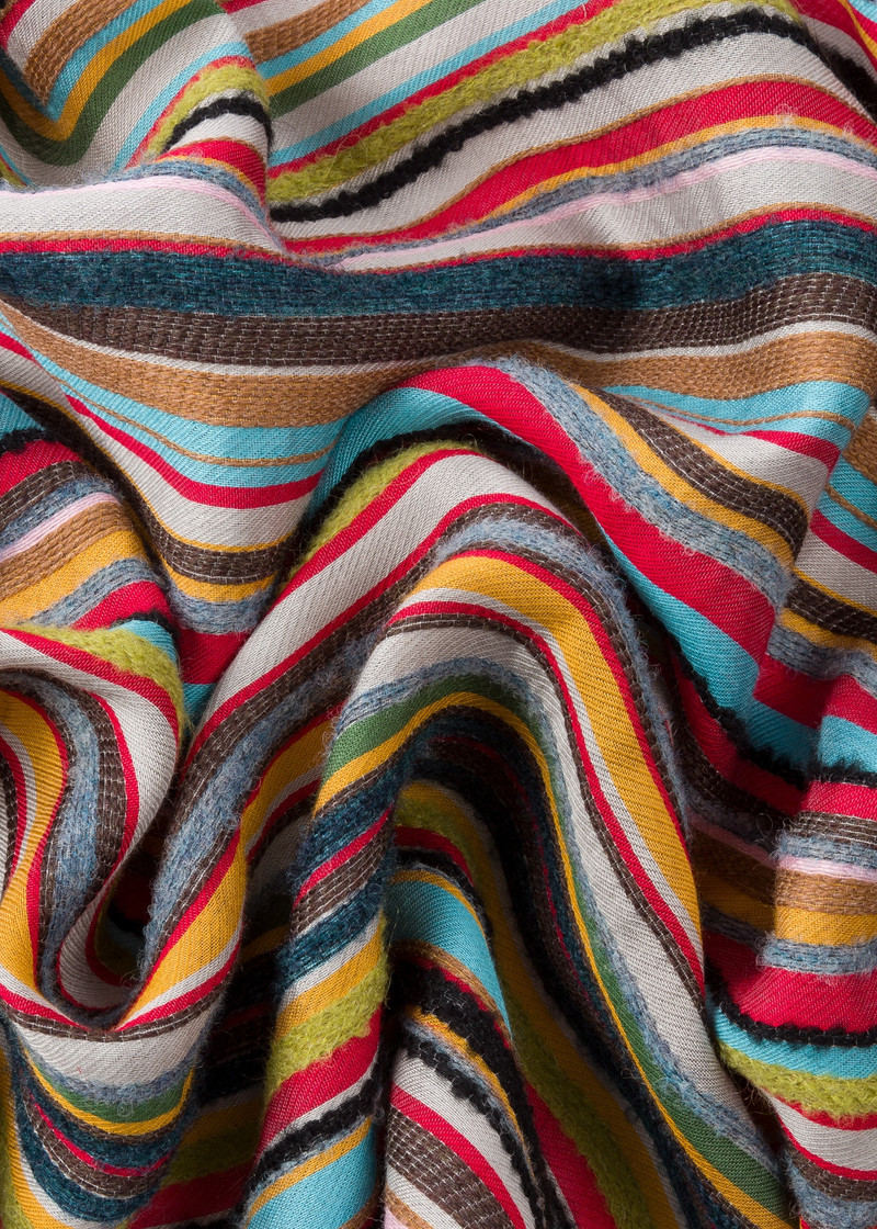 'Signature Stripe' Textured Scarf 3