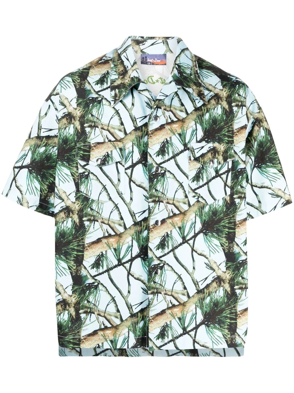 tree-branch print shirt - 1