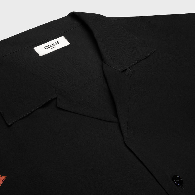 embroidered hawaiian shirt in viscose 3