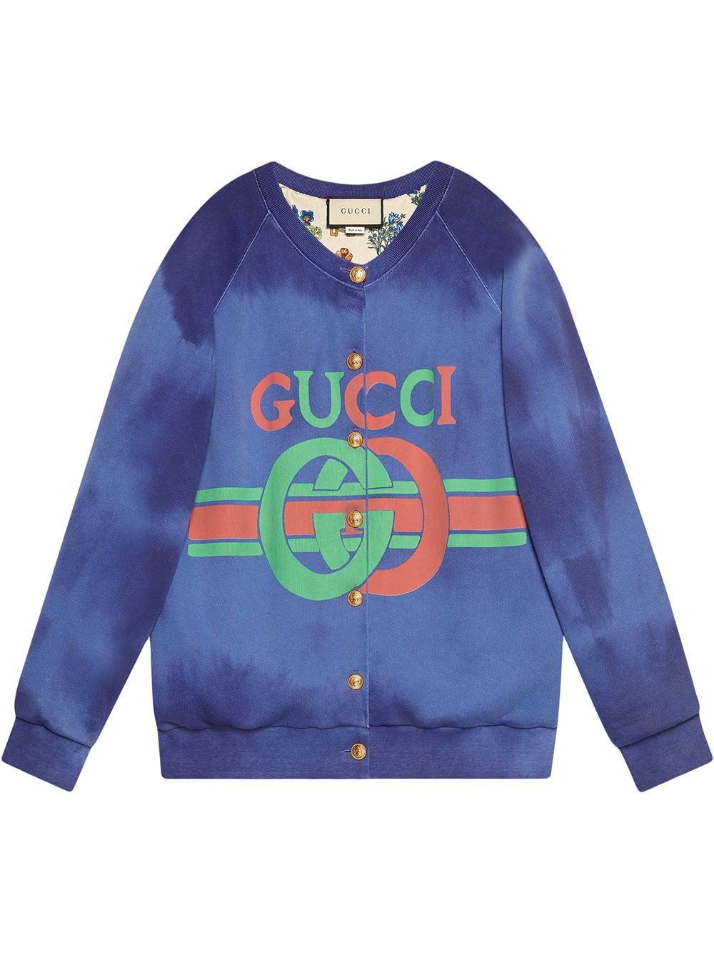 Cotton sweatshirt with Gucci logo - 1