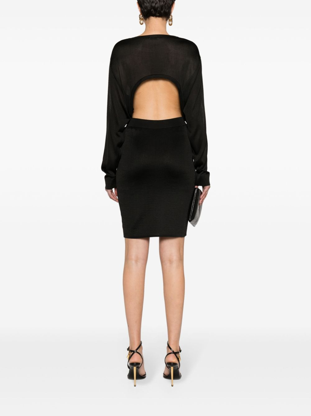 Saint Laurent Women Open-Back Knitted Dress - 4
