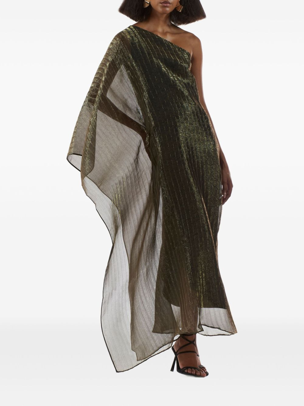 Betsy pleated one-shoulder asymmetrical dress - 2