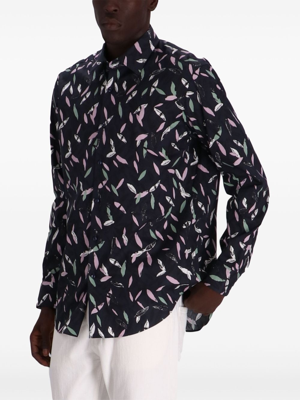 abstract-print cotton shirt - 3
