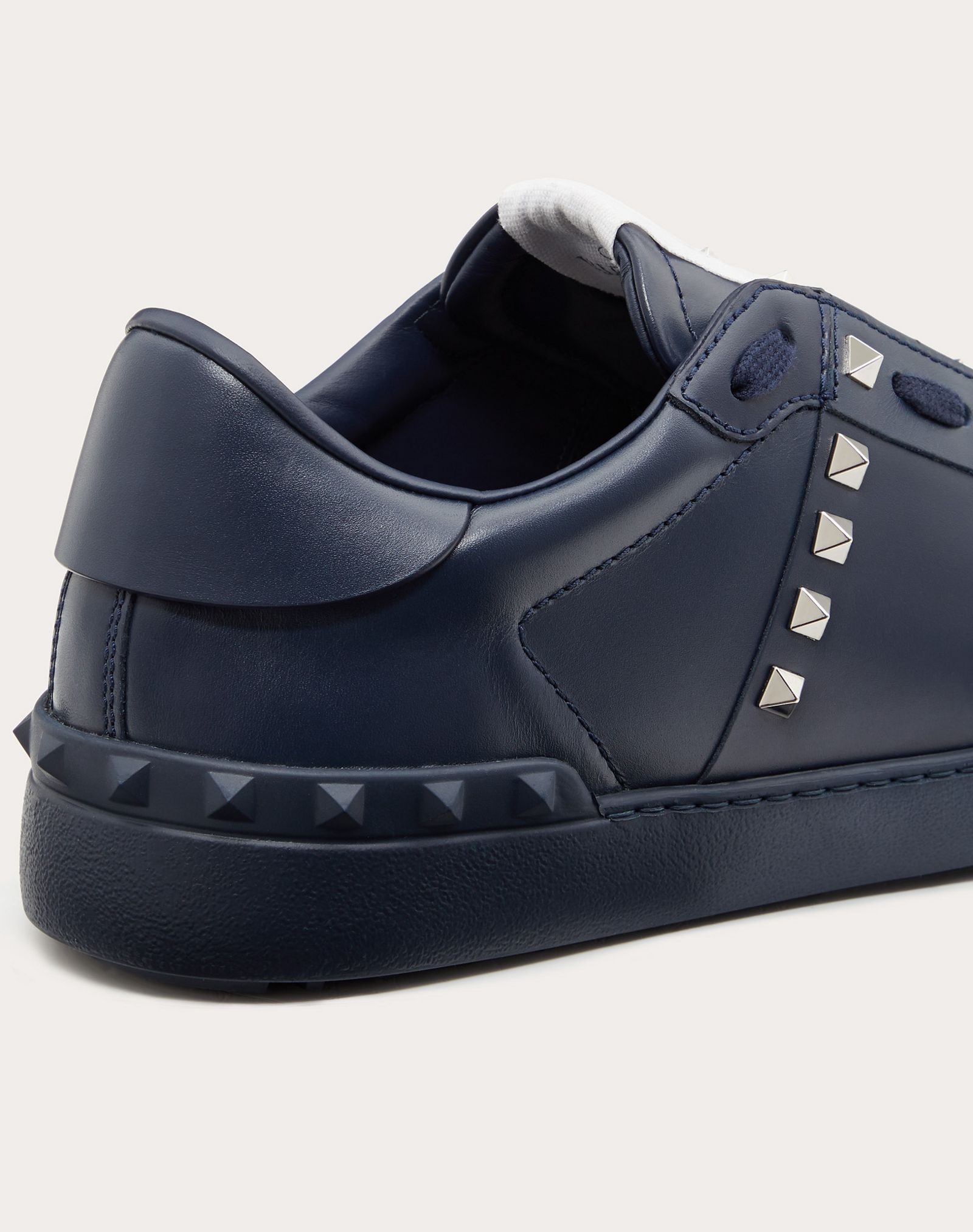 Rockstud Untitled Sneaker in Marine Calfskin - 5