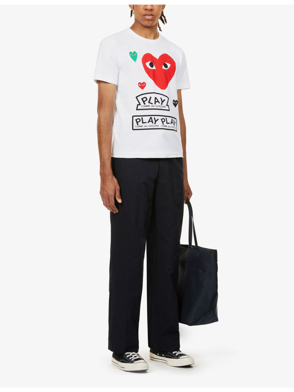 Hearts & Play logo-print cotton-jersey T-shirt - 2