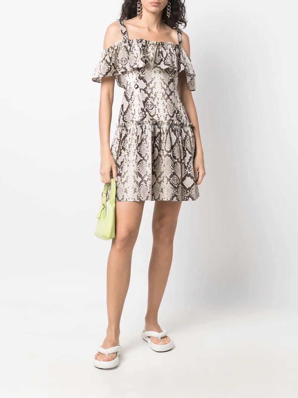 python-print mini dress - 2