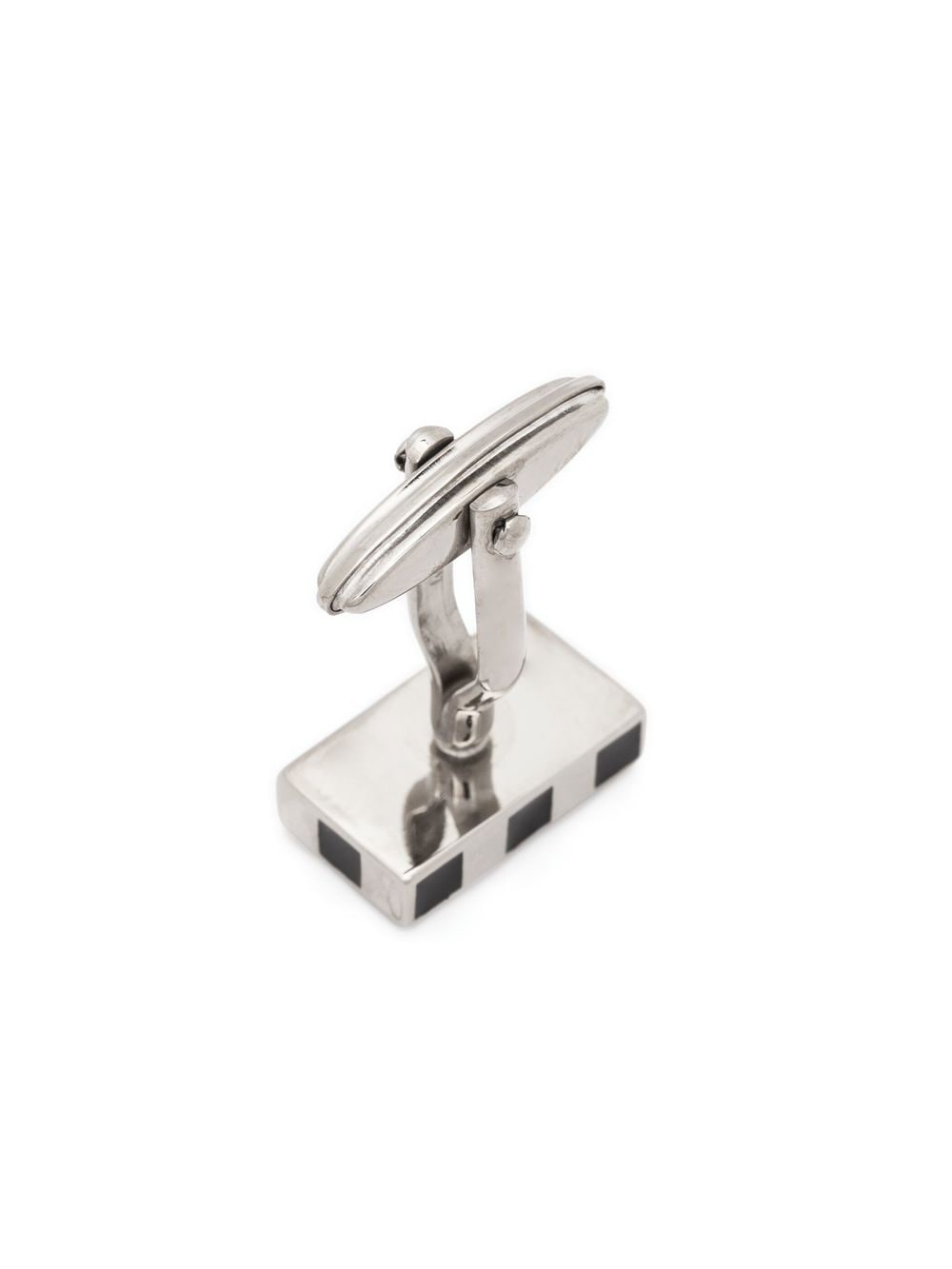 logo-engraved polished cufflinks - 2