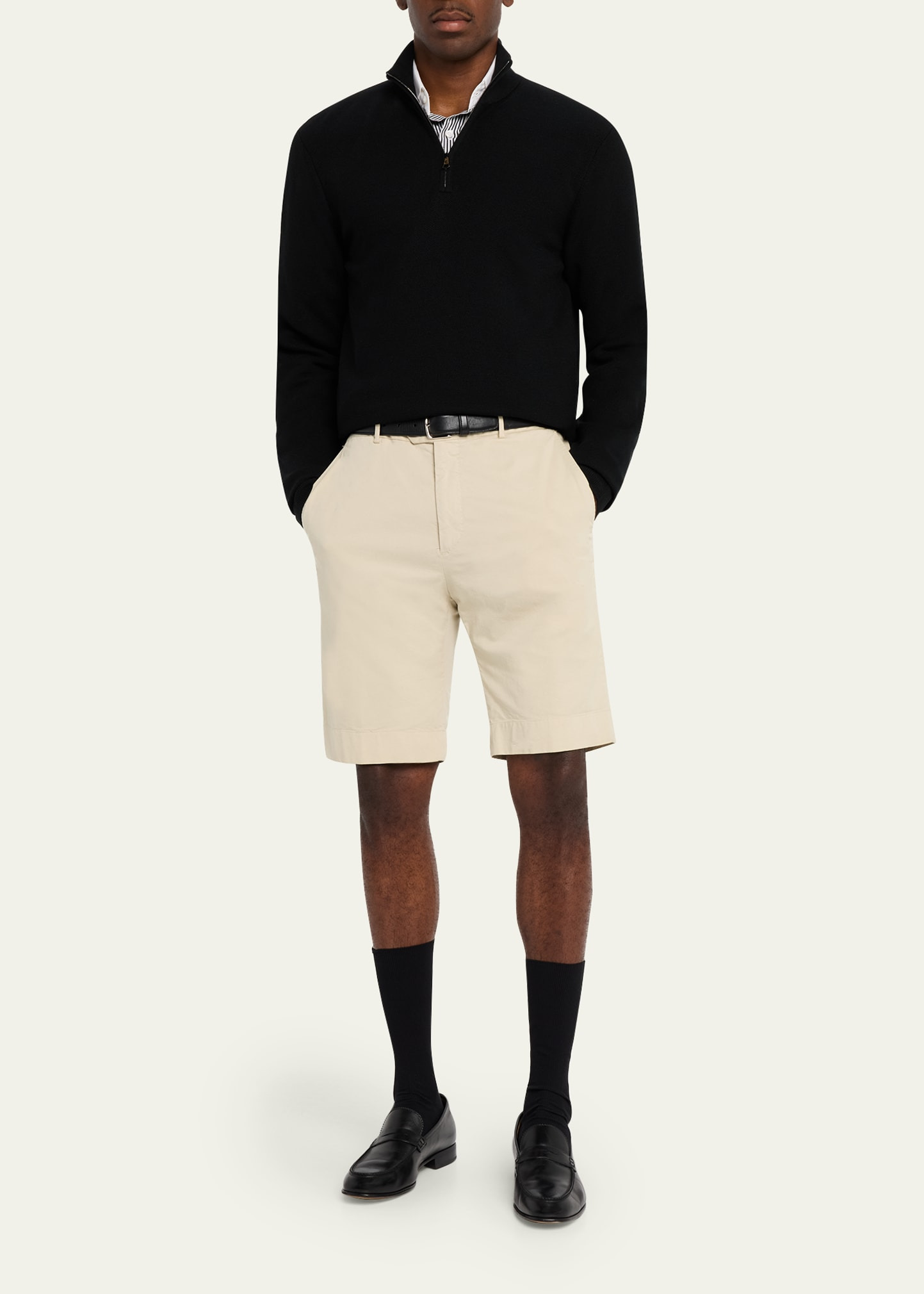 Men's Wool Knit Half-Zip Sweater - 2