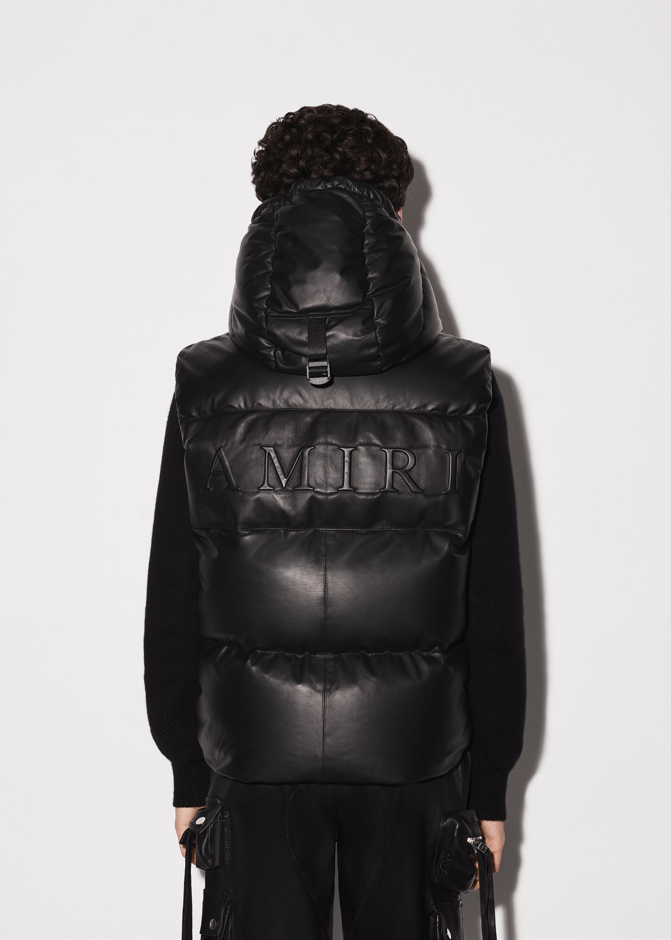 LEATHER DOWN GILET - 9
