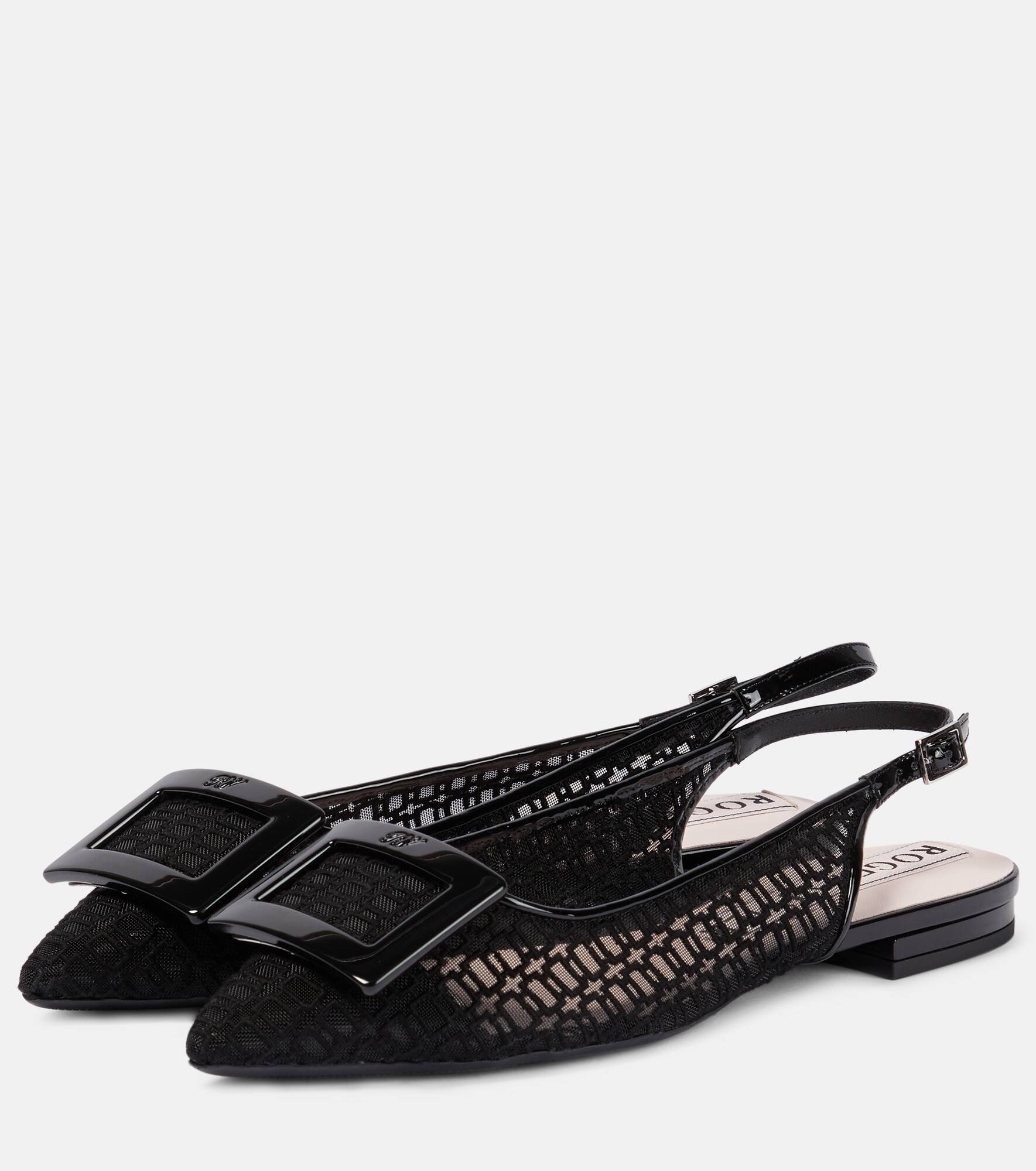 Gommettine net slingback flats - 5