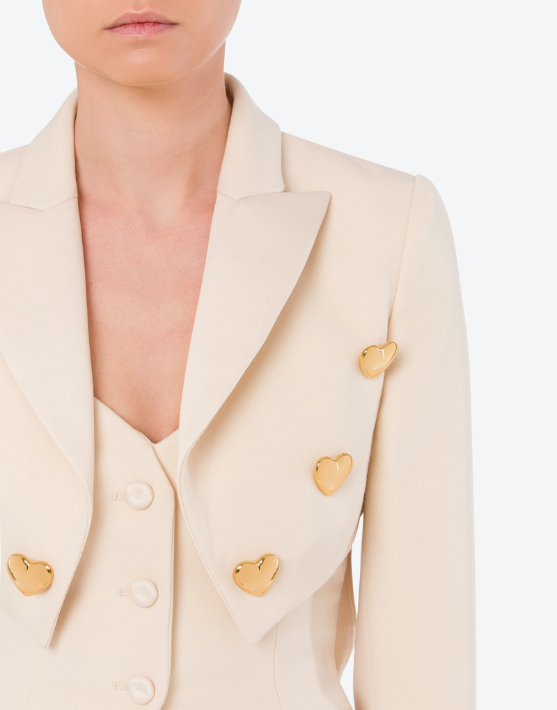 HEART BUTTONS WOOL BOLERO JACKET 4